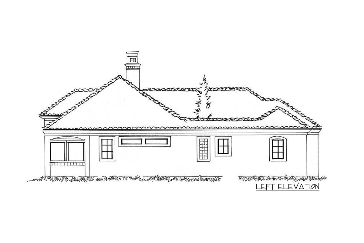 Plan 12952KN: European-Style 3 Bedroom House Plan with Courtyard - Image #4 - European, Rustic