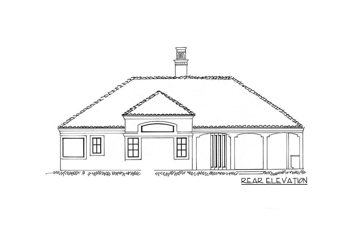 Plan 12952KN: European-Style 3 Bedroom House Plan with Courtyard - Image #5 - European, Rustic