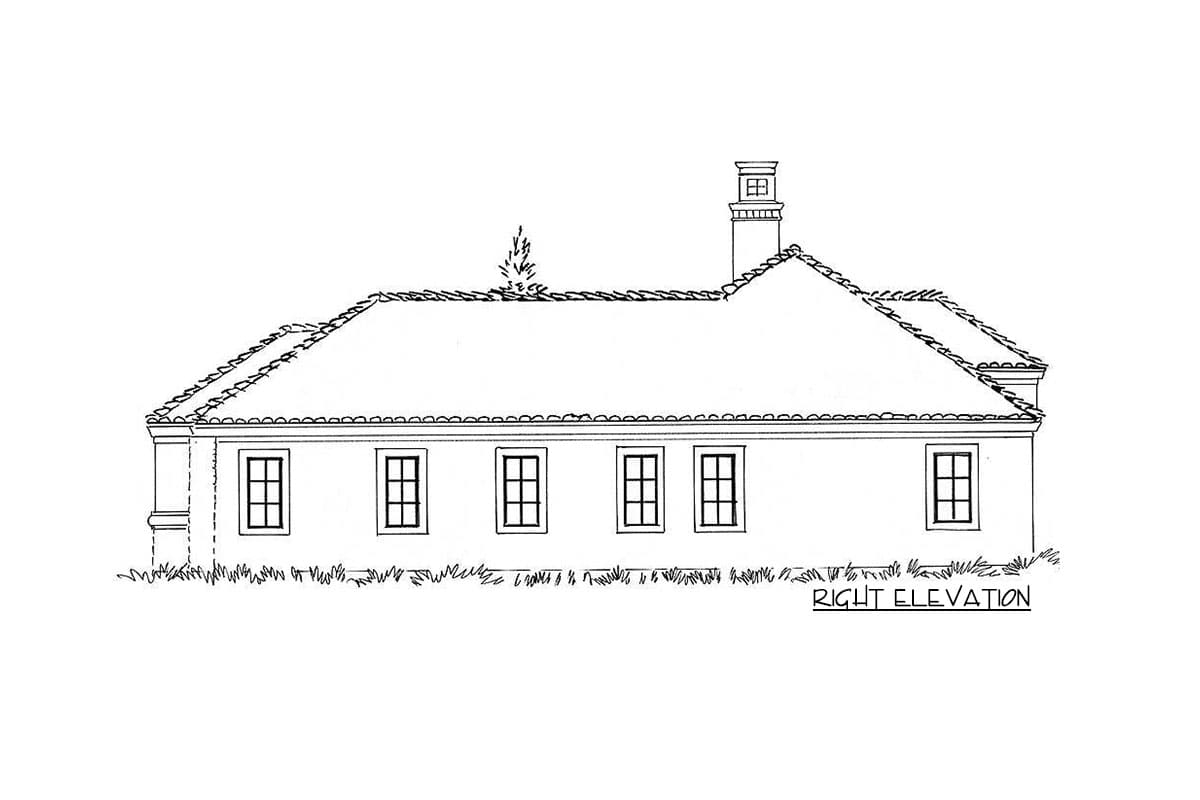 Plan 12952KN: European-Style 3 Bedroom House Plan with Courtyard - Image #6 - European, Rustic