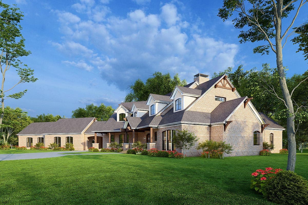 Plan 70538MK: Traditional Beauty with an Angled Floor Plan and up to 5 Beds - 4595 Sq Ft - Image #4 - Traditional