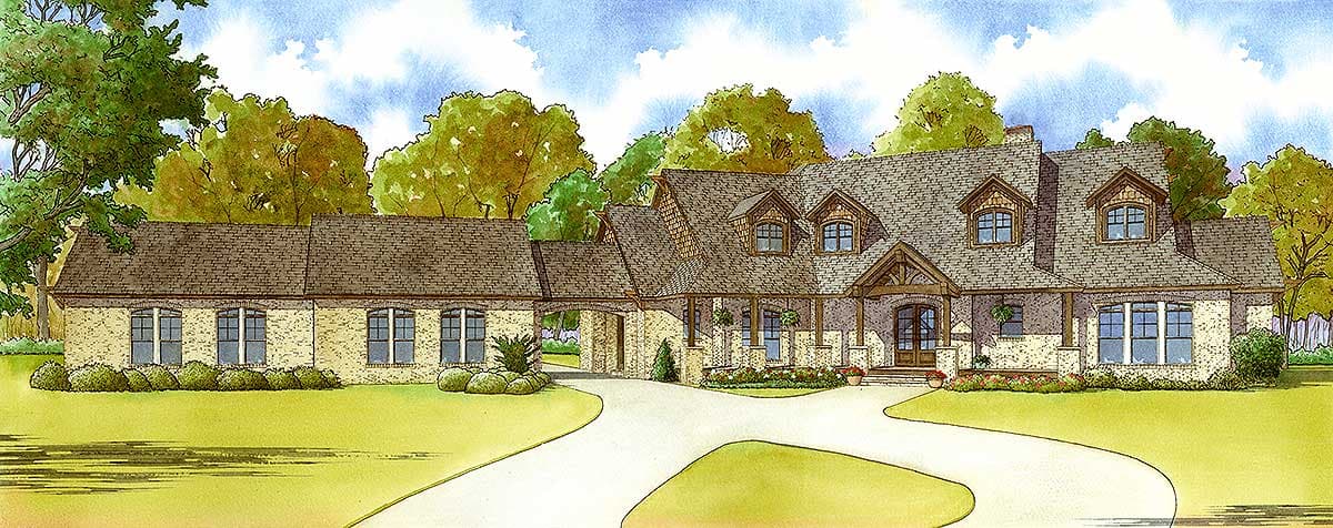 Plan 70538MK: Traditional Beauty with an Angled Floor Plan and up to 5 Beds - 4595 Sq Ft - Image #5 - Traditional