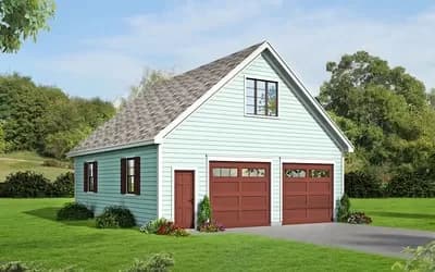 2-Car Detached Garage with Man Cave Above