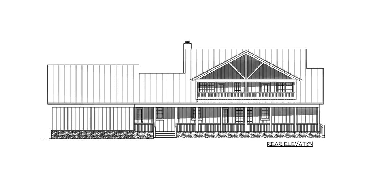 Plan 68458VR: Mountain Cottage with Attached 2-Car Garage - Image #6 - Cottage, Country, Mountain