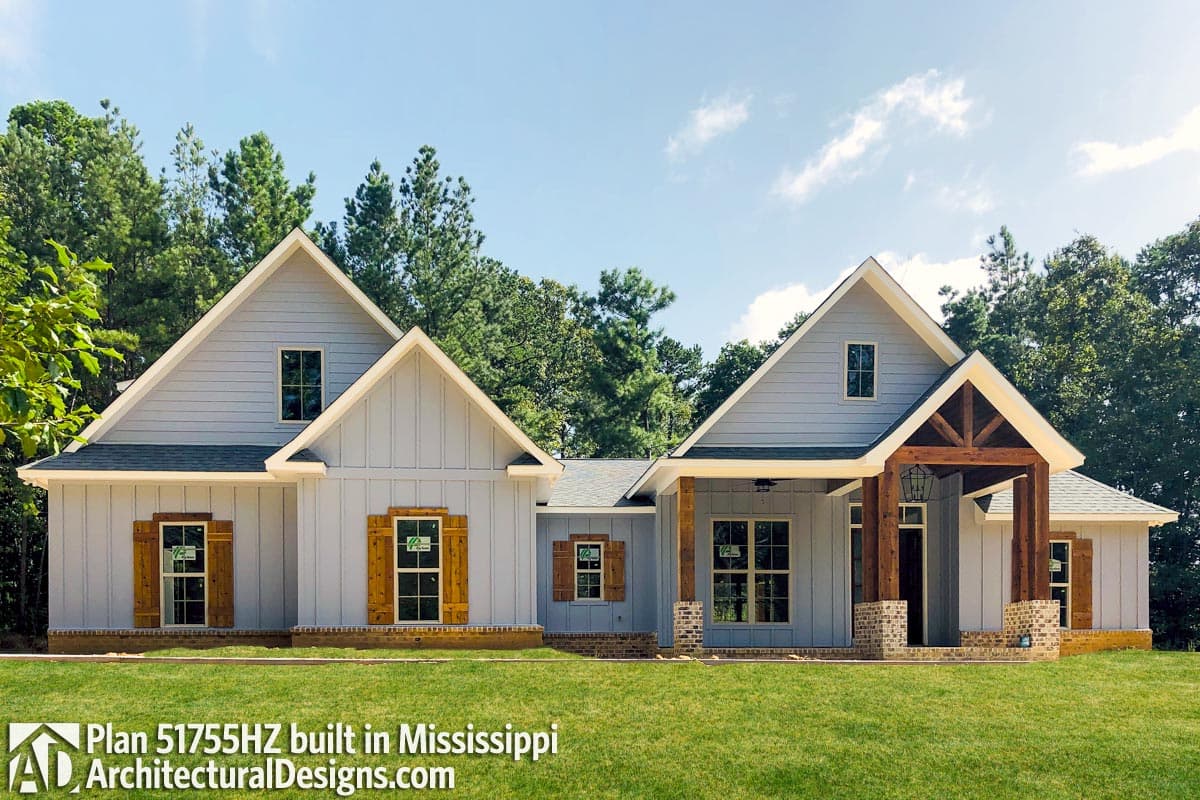 Plan 51755HZ: 3 Bed Contemporary Craftsman with Bonus Over Garage - 2073 Sq Ft - Image #25 - Country, Craftsman, New American, Southern, Traditional