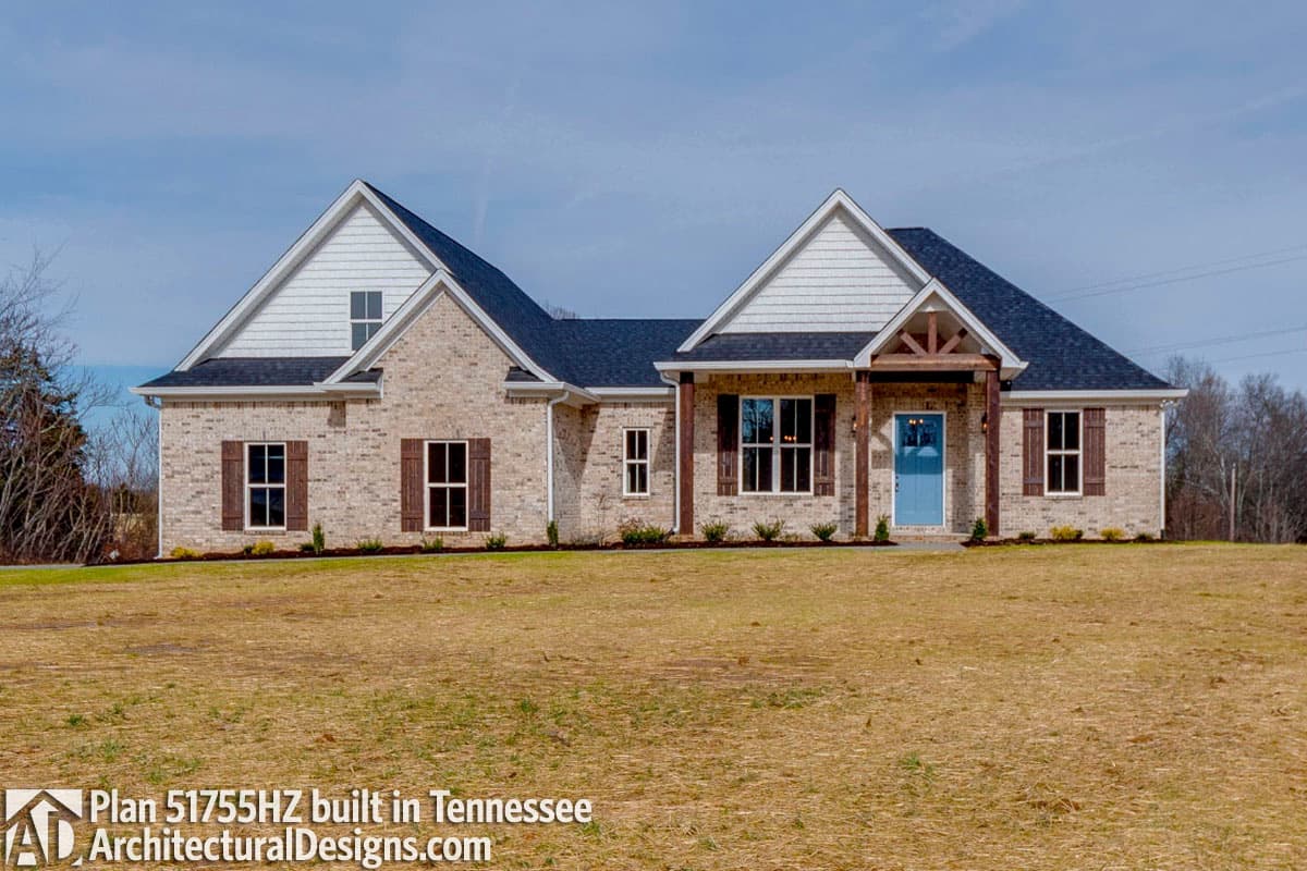 Plan 51755HZ: 3 Bed Contemporary Craftsman with Bonus Over Garage - 2073 Sq Ft - Image #17 - Country, Craftsman, New American, Southern, Traditional