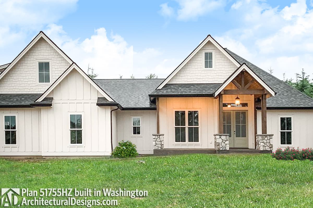 Plan 51755HZ: 3 Bed Contemporary Craftsman with Bonus Over Garage - 2073 Sq Ft - Image #18 - Country, Craftsman, New American, Southern, Traditional