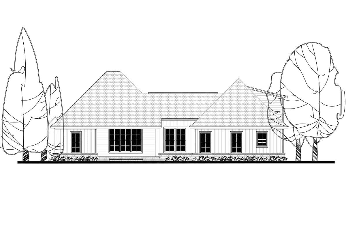 Plan 51755HZ: 3 Bed Contemporary Craftsman with Bonus Over Garage - 2073 Sq Ft - Image #28 - Country, Craftsman, New American, Southern, Traditional