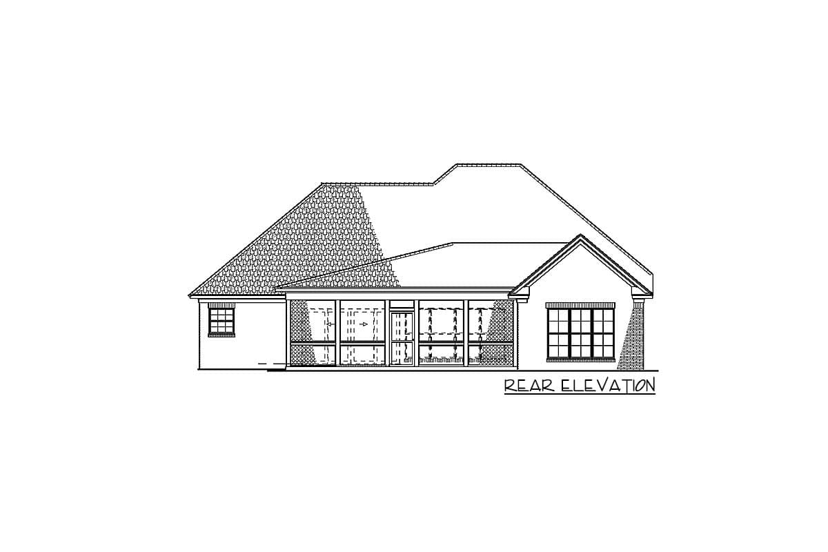 Plan 70539MK: 3 Bed Southern Traditonal House Plan With Bonus Over Garage - Image #9 - Traditional