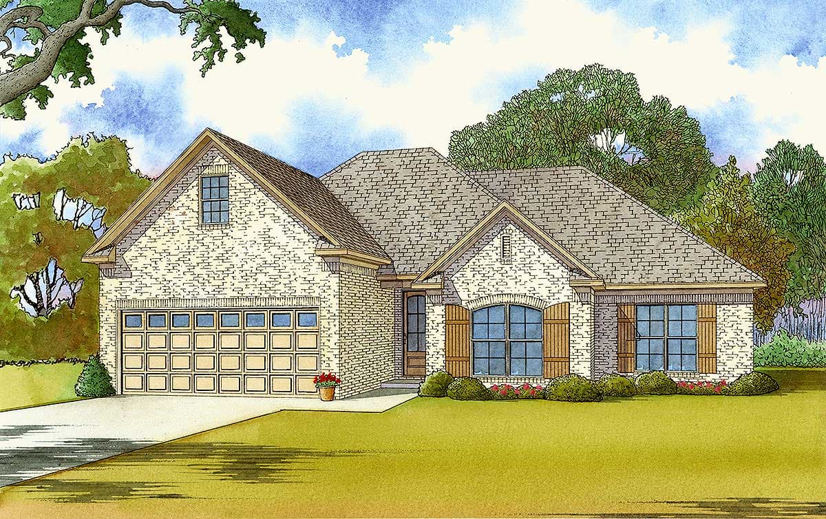 Plan 70539MK: 3 Bed Southern Traditonal House Plan With Bonus Over Garage - Image #6 - Traditional