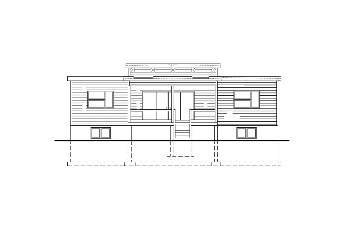 Plan 90286PD: Attractive Modern House Plan - 1282 Sq Ft - Image #4 - Contemporary, Mid Century Modern, Modern