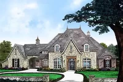 Elegant 4 Bedroom French Country Home Plan