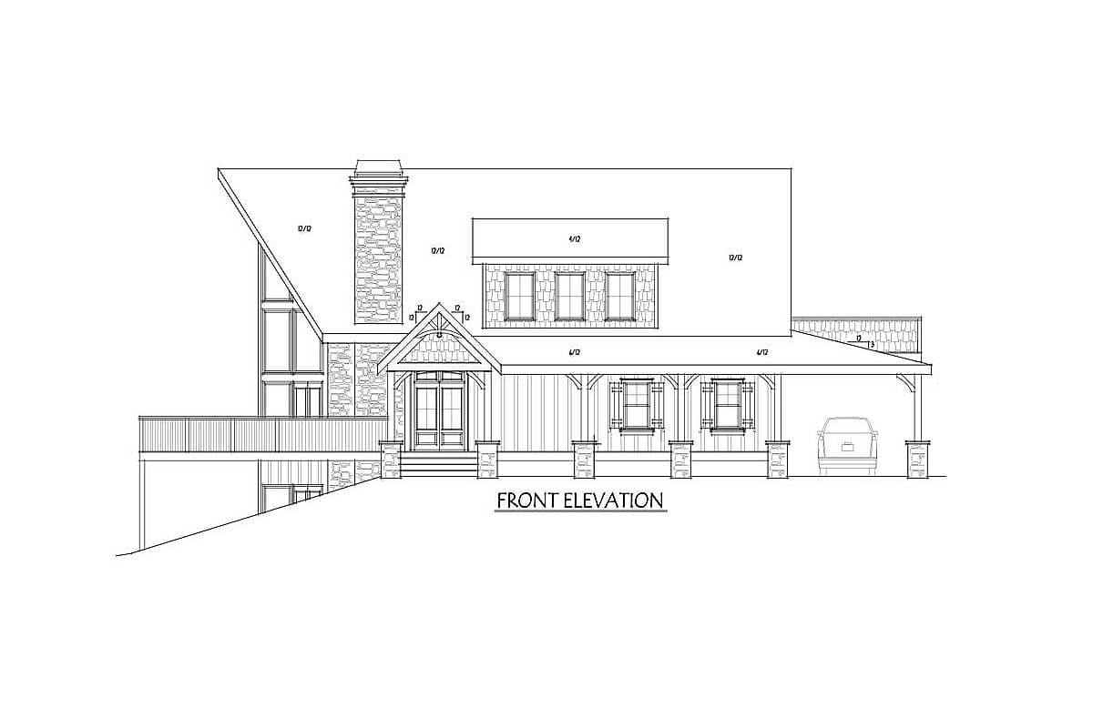 Plan 92378MX:  Mountain Cottage with Vaulted Interior - Image #9 - Cabin, Contemporary, Cottage, Mountain, Rustic, Vacation