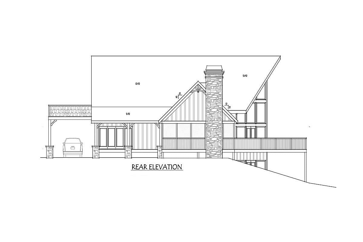 Plan 92378MX:  Mountain Cottage with Vaulted Interior - Image #11 - Cabin, Contemporary, Cottage, Mountain, Rustic, Vacation