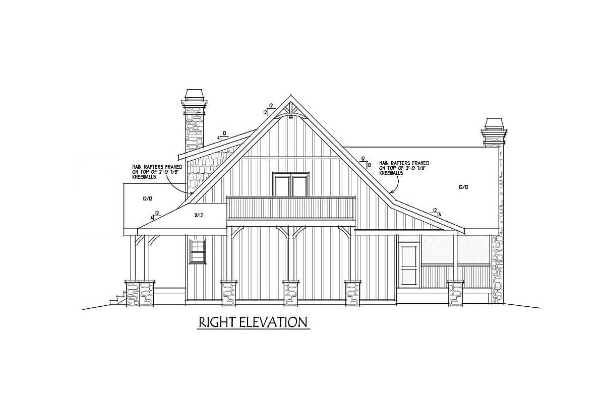 Plan 92378MX:  Mountain Cottage with Vaulted Interior - Image #12 - Cabin, Contemporary, Cottage, Mountain, Rustic, Vacation