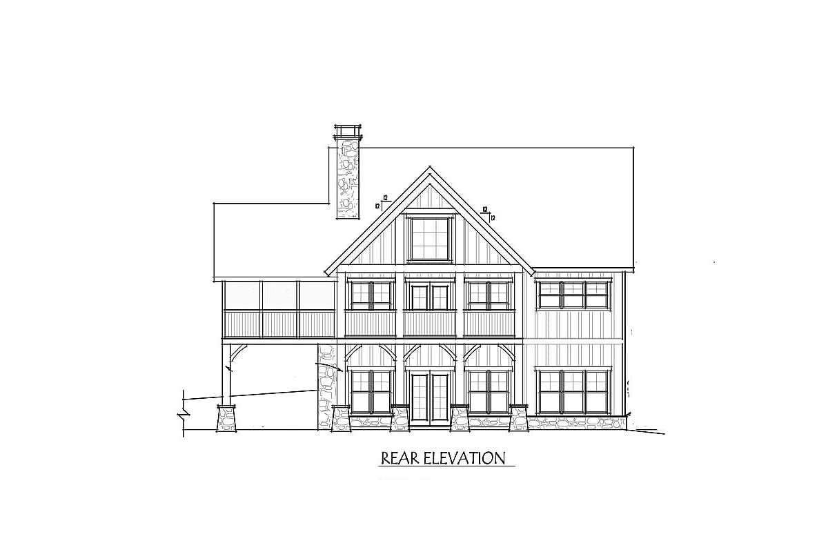 Plan 92379MX: 3 Bed Cottage Escape With Vaulted Ceilings - 2533 Sq Ft - Image #17 - Cabin, Cottage, Country, Mountain, Rustic, Vacation