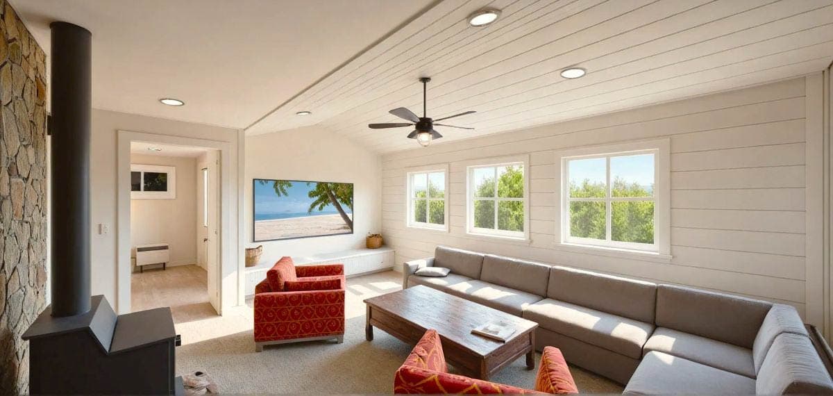 Plan 28909JJ: Country Farmhouse Home Plan with Office and Upstairs Game Room - 2653 Sq Ft - Image #5 - Cottage, Country, Farmhouse, Modern Farmhouse, Southern, Traditional, Vacation