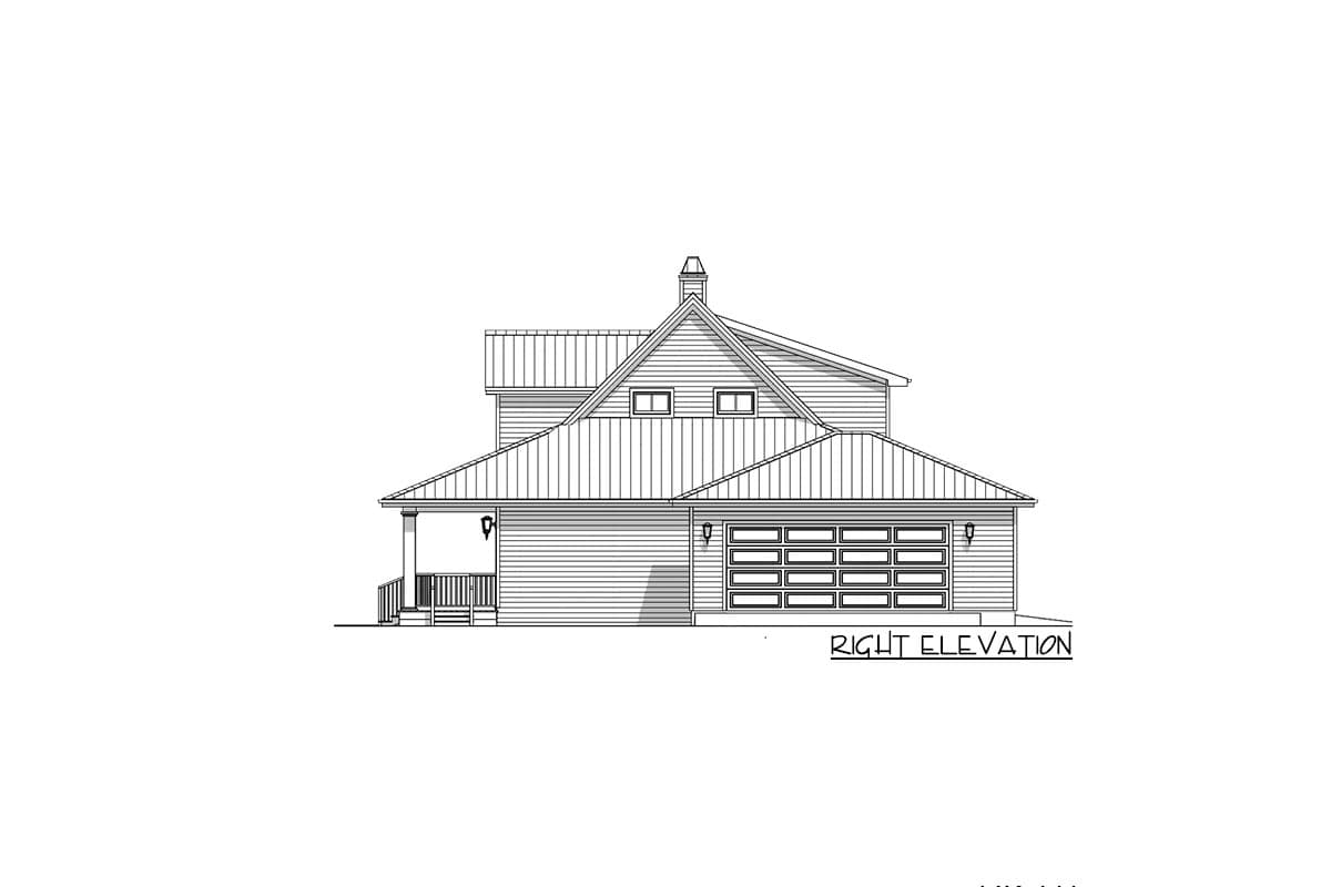 Plan 28909JJ: Country Farmhouse Home Plan with Office and Upstairs Game Room - 2653 Sq Ft - Image #10 - Cottage, Country, Farmhouse, Modern Farmhouse, Southern, Traditional, Vacation