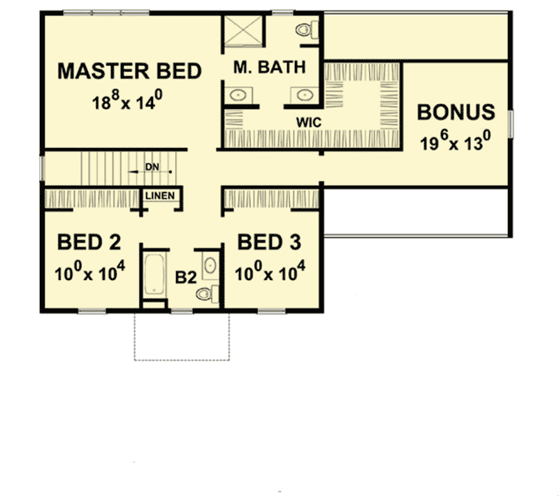 Plan 42399DB: Comfortable Colonial House Plan - Floor Plan - 2nd Floor - Colonial, Traditional