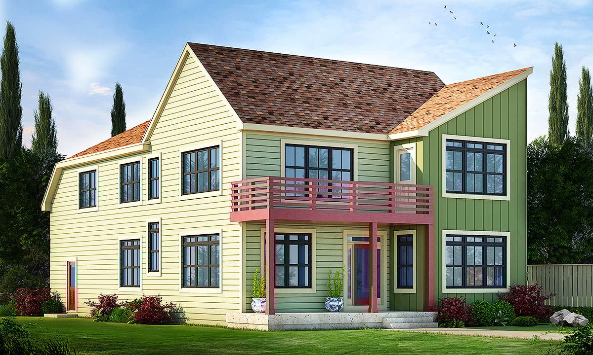 Plan 42400DB: Expandable House Plan with Alley-Entry Garage and Deck over Entry - Image #36 - Mid Century Modern, Modern, Northwest, Traditional