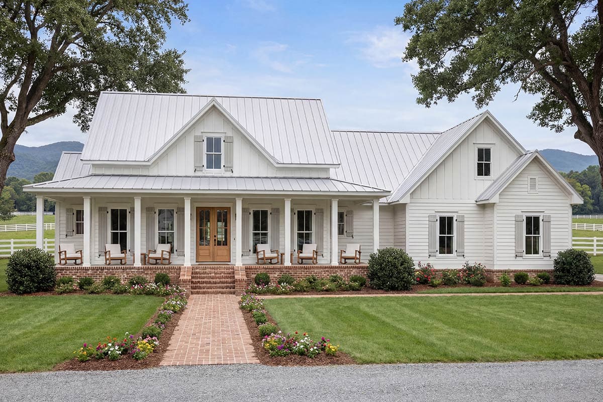 Plan 51758HZ: Three Bed Farmhouse with Optional Bonus Room  - Image #8 - Country, Farmhouse, Modern Farmhouse