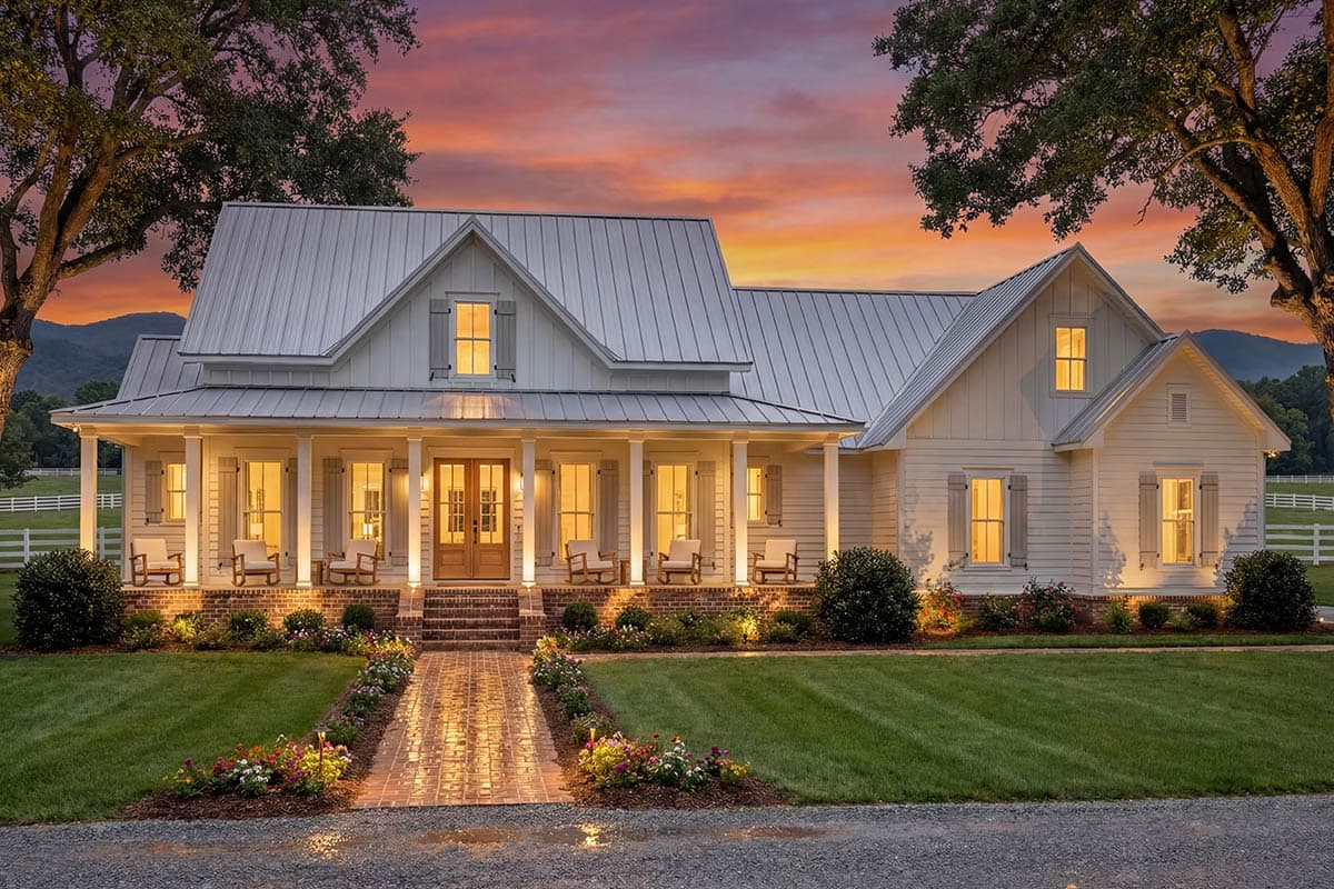 Plan 51758HZ: Three Bed Farmhouse with Optional Bonus Room  - Image #6 - Country, Farmhouse, Modern Farmhouse