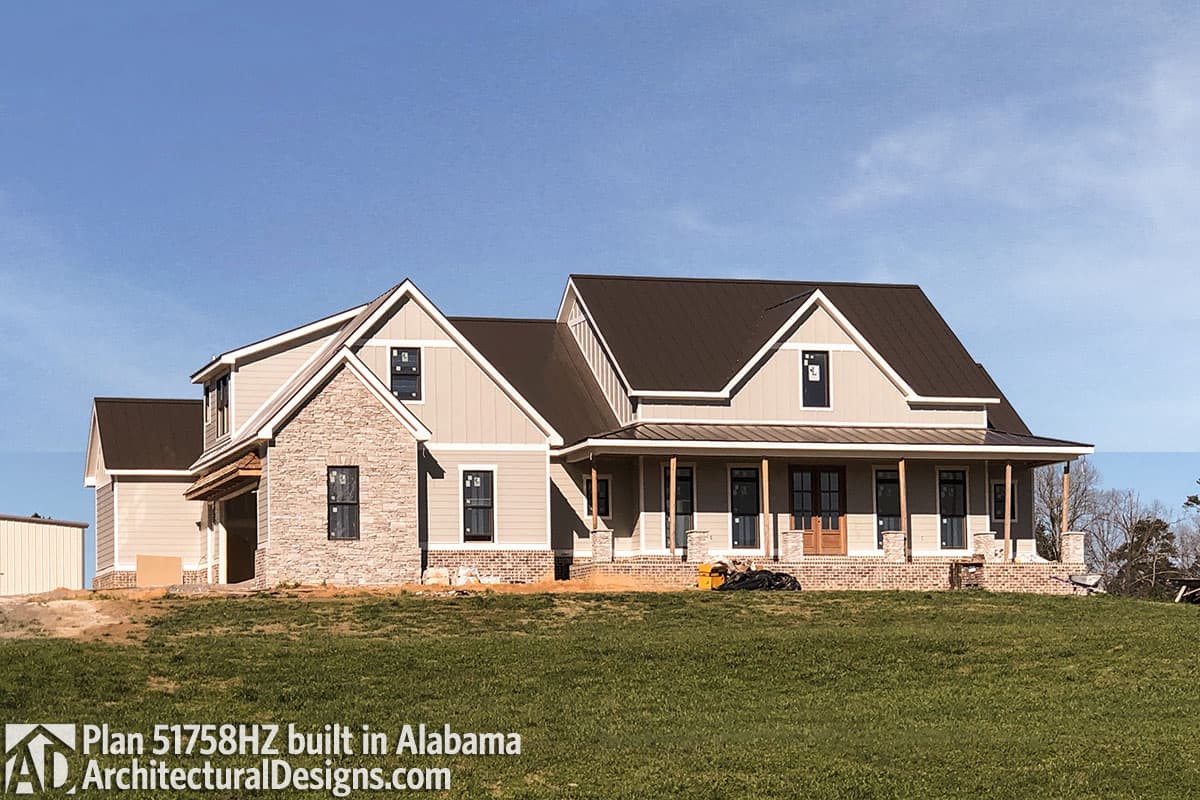 build gallery item - House Plan 51758HZ comes to life in Alabama