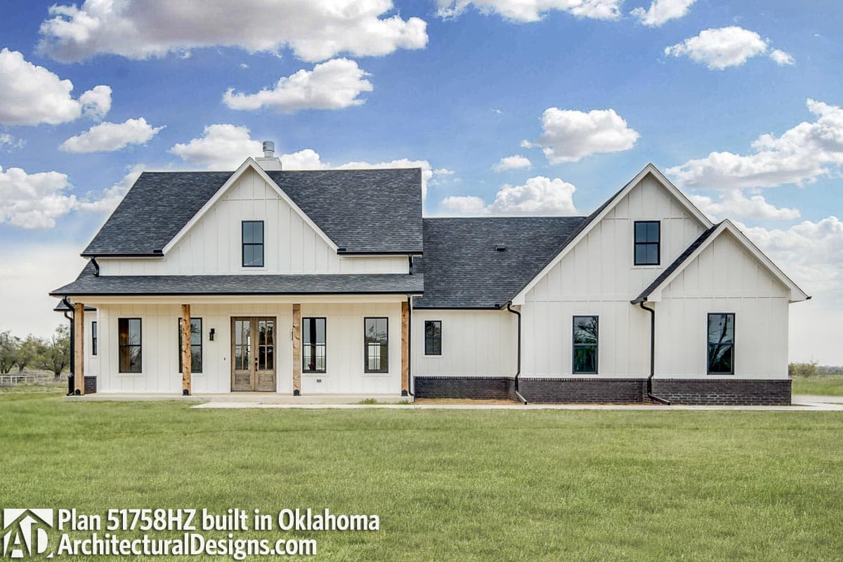 Plan 51758HZ: Three Bed Farmhouse with Optional Bonus Room  - Image #13 - Country, Farmhouse, Modern Farmhouse
