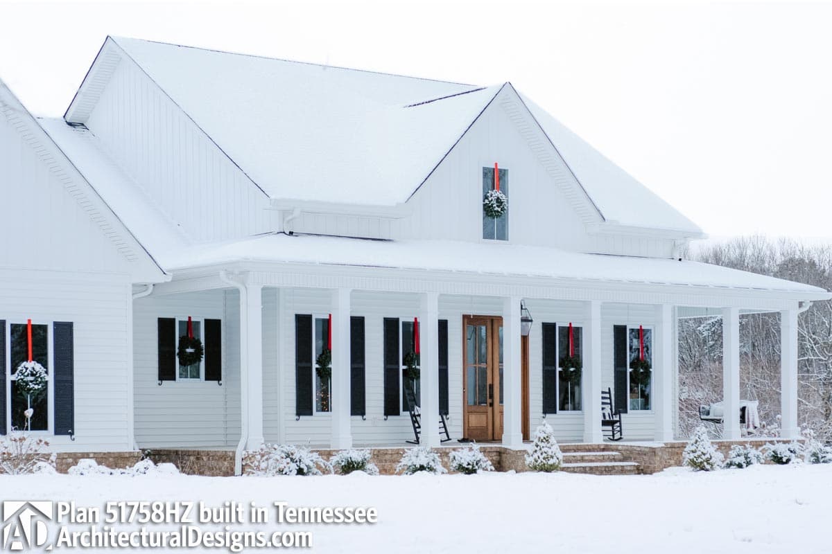 build gallery item - House Plan 51758HZ comes to life in reverse orientation in Tennessee