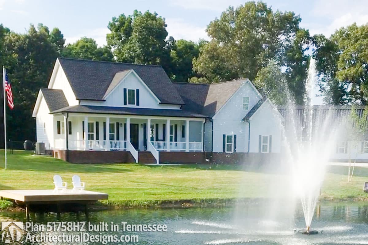 build gallery item - Farmhouse Plan 51758HZ comes to life in Tennessee!