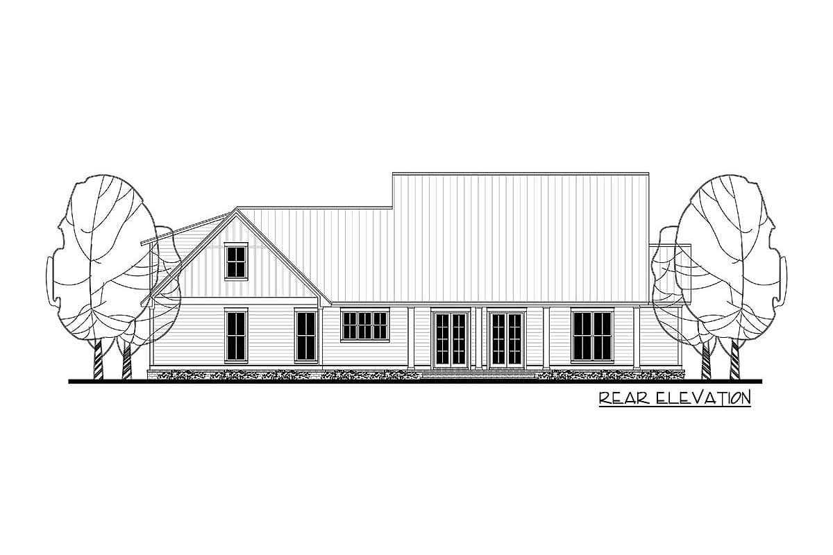 Plan 51758HZ: Three Bed Farmhouse with Optional Bonus Room  - Image #20 - Country, Farmhouse, Modern Farmhouse