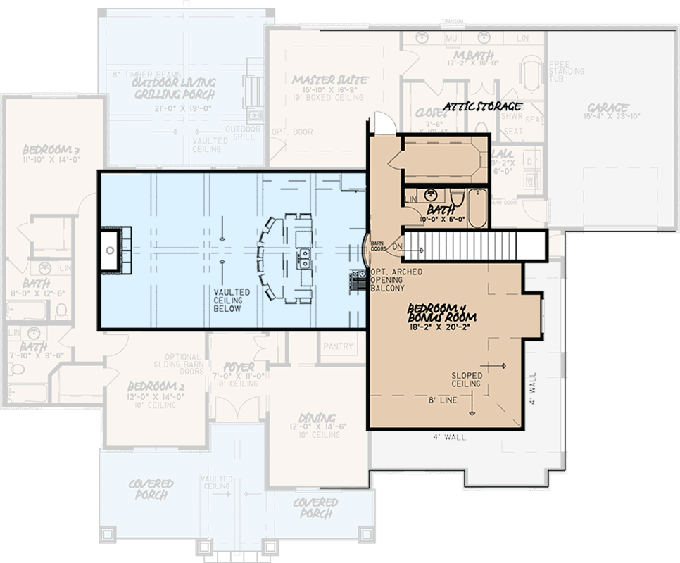 Plan 70540MK: Eye-Catching Craftsman House Plan - Floor Plan - Bonus - Craftsman, Northwest