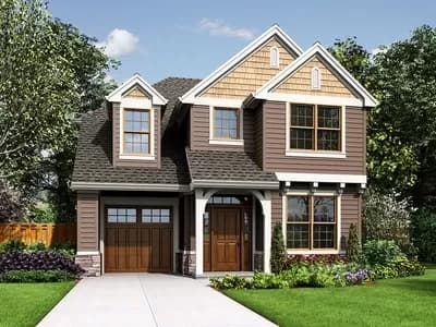 Traditional House Plan with Open Layout