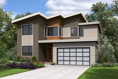 Modern House Plan with Vaulted Games Room
