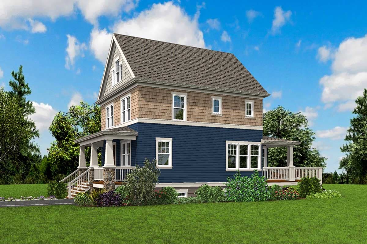 Plan 69647AM: Shingle Style House Plan with Welcoming Front Porch - Image #11 - Shingle, Vacation