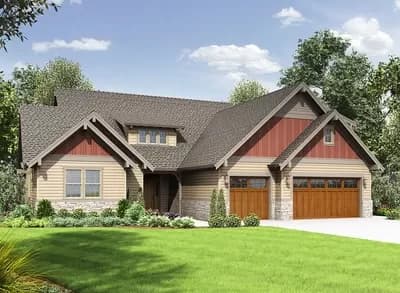 3-Bed Craftsman House Plan with Loft and Games Room