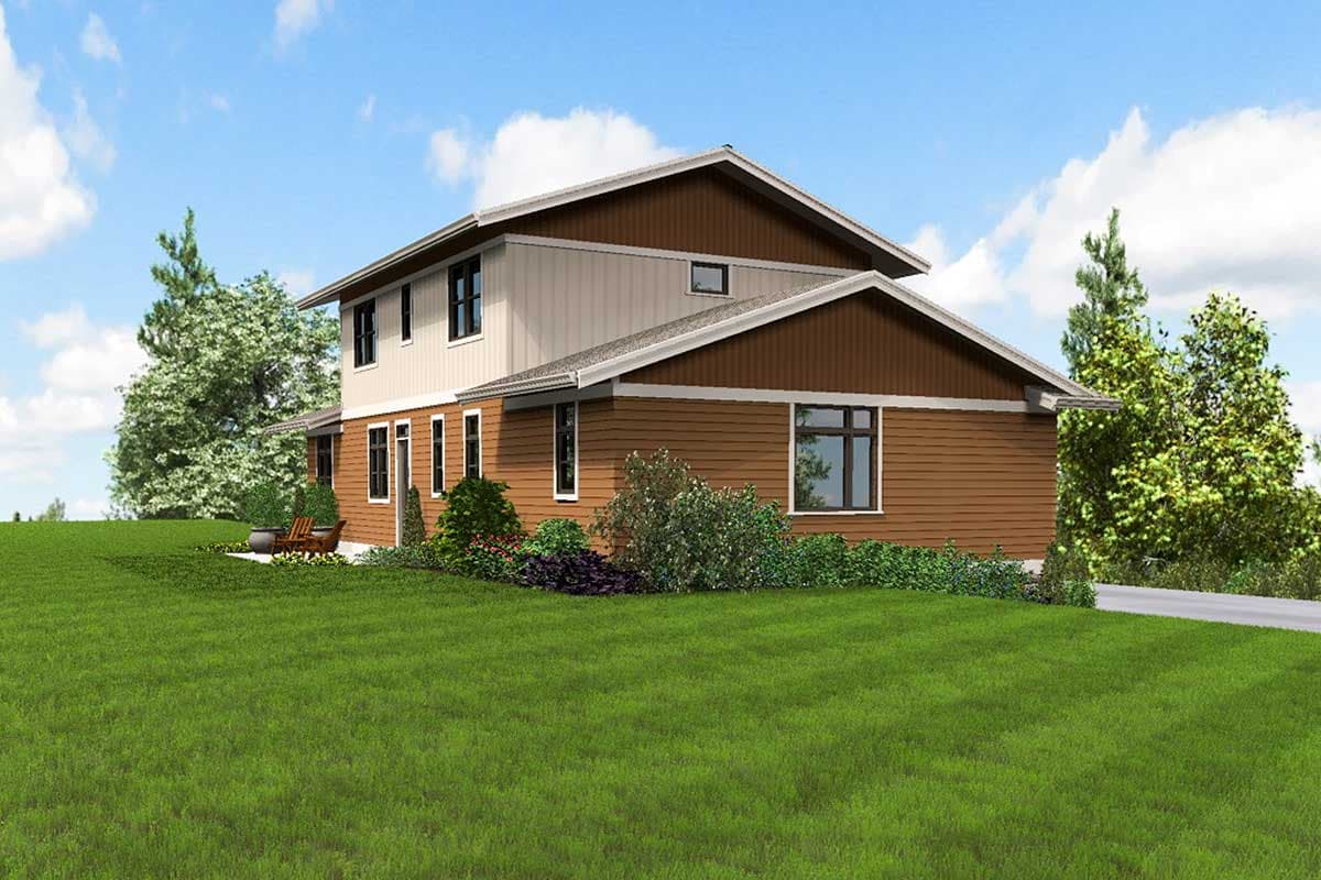 Plan 69649AM: Northwest House Plan with Drive-Under Garage - Image #7 - Northwest