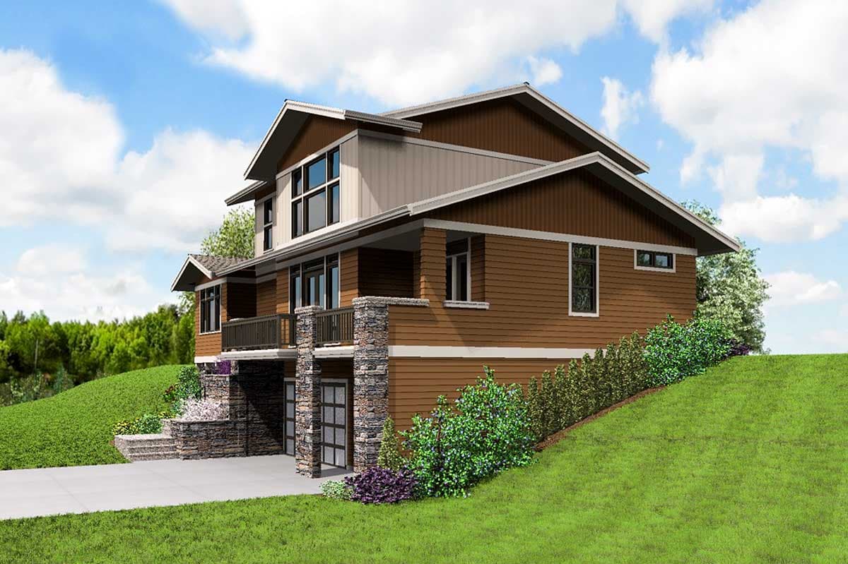 Plan 69649AM: Northwest House Plan with Drive-Under Garage - Image #13 - Northwest
