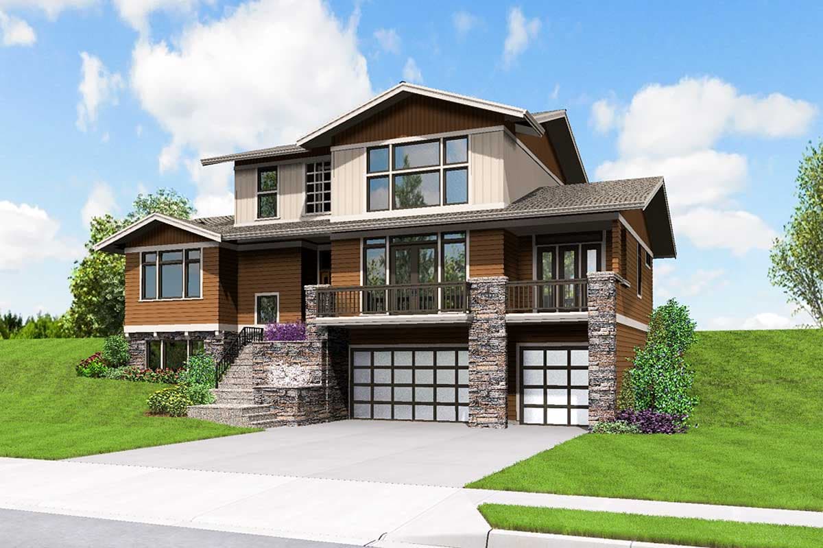 Plan 69649AM: Northwest House Plan with Drive-Under Garage - Image #14 - Northwest