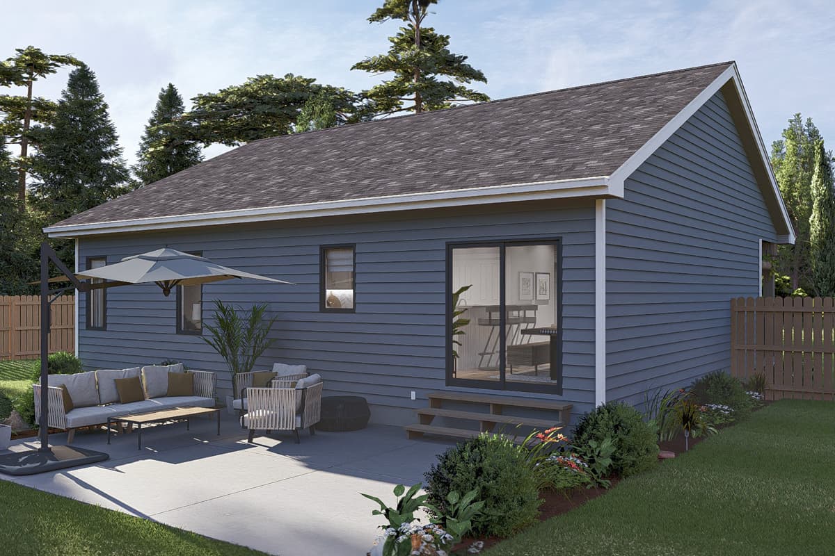 Plan 62659DJ: Cozy Northwest Cottage House Plan - 831 Sq Ft - Image #11 - Cottage, Craftsman, Northwest