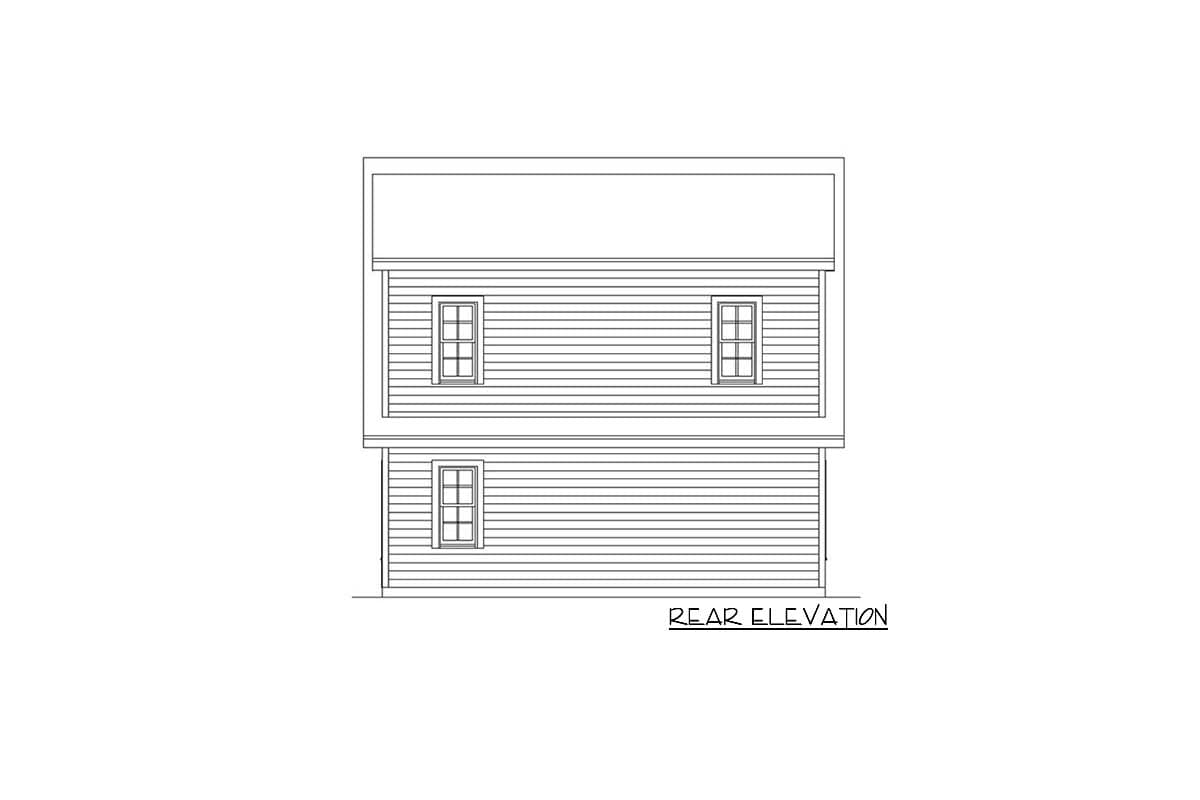 Plan 29887RL: Snazzy-Looking 610 Sq Ft 2-Car Garage with 507 Sq Ft Apartment Above - Image #6 - Carriage, Vacation