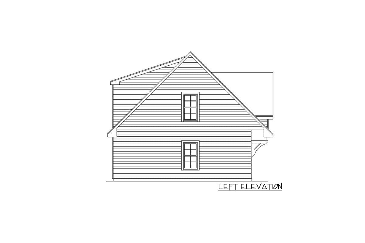 Plan 29887RL: Snazzy-Looking 610 Sq Ft 2-Car Garage with 507 Sq Ft Apartment Above - Image #5 - Carriage, Vacation