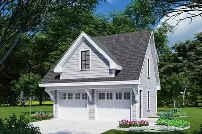 Snazzy-Looking 610 Sq Ft 2-Car Garage with 507 Sq Ft Apartment Above