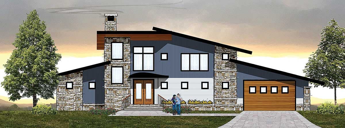 Plan 18829CK: Modern House Plan with Two-Story Great Room - Image #19 - Contemporary, Modern, Northwest, Rustic, Vacation