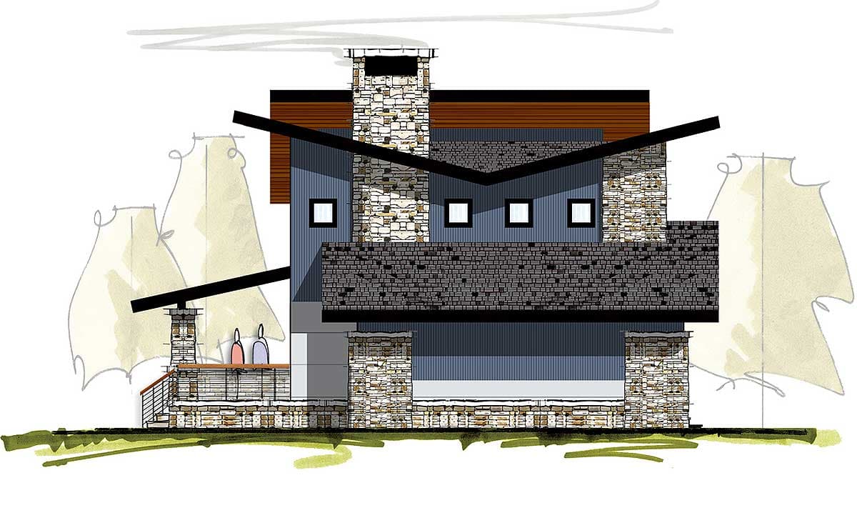 Plan 18829CK: Modern House Plan with Two-Story Great Room - Image #20 - Contemporary, Modern, Northwest, Rustic, Vacation