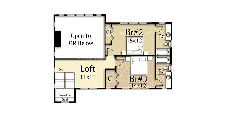 Plan 18829CK: Modern House Plan with Two-Story Great Room - Floor Plan - 2nd Floor - Contemporary, Modern, Northwest, Rustic, Vacation