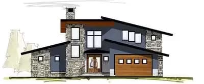 Modern House Plan with Two-Story Great Room - 2429 Sq Ft