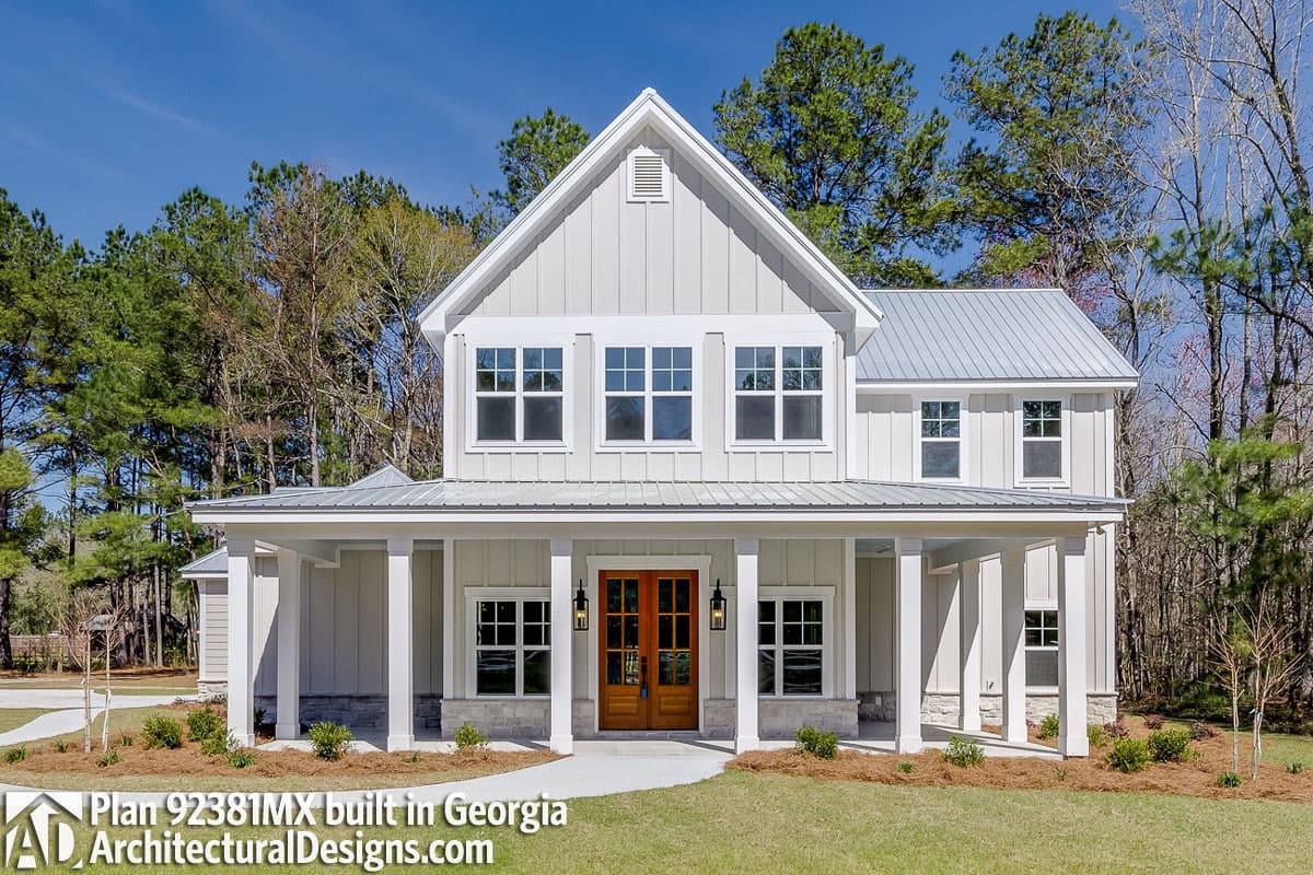 Plan 92381MX: 3-Bed Traditional Farmhouse with Great Room and Wrap-Around-Porch - 2208 Sq Ft - Image #6 - Country, Farmhouse, Modern Farmhouse, Southern, Southern Traditional, Traditional