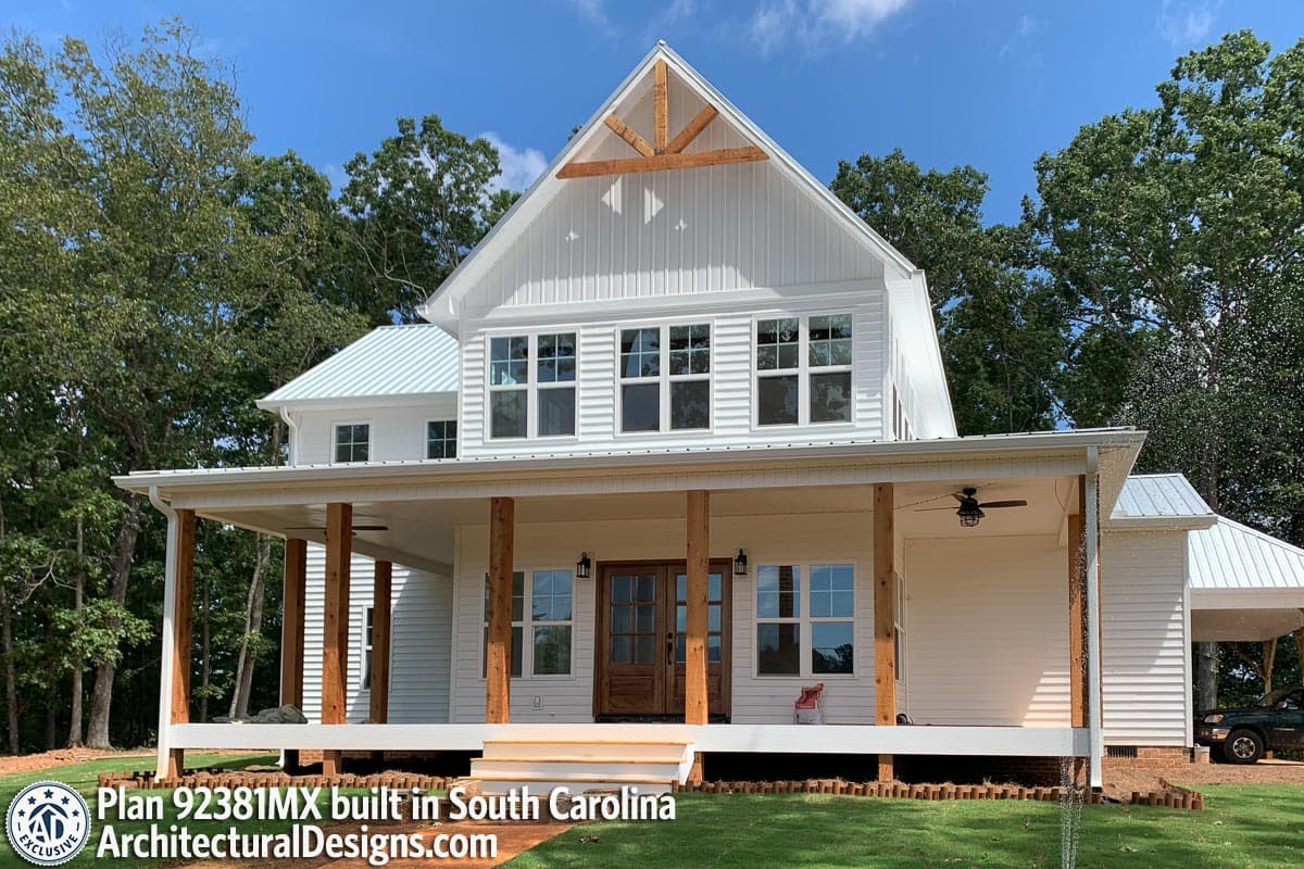 Plan 92381MX: 3-Bed Traditional Farmhouse with Great Room and Wrap-Around-Porch - 2208 Sq Ft - Image #8 - Country, Farmhouse, Modern Farmhouse, Southern, Southern Traditional, Traditional