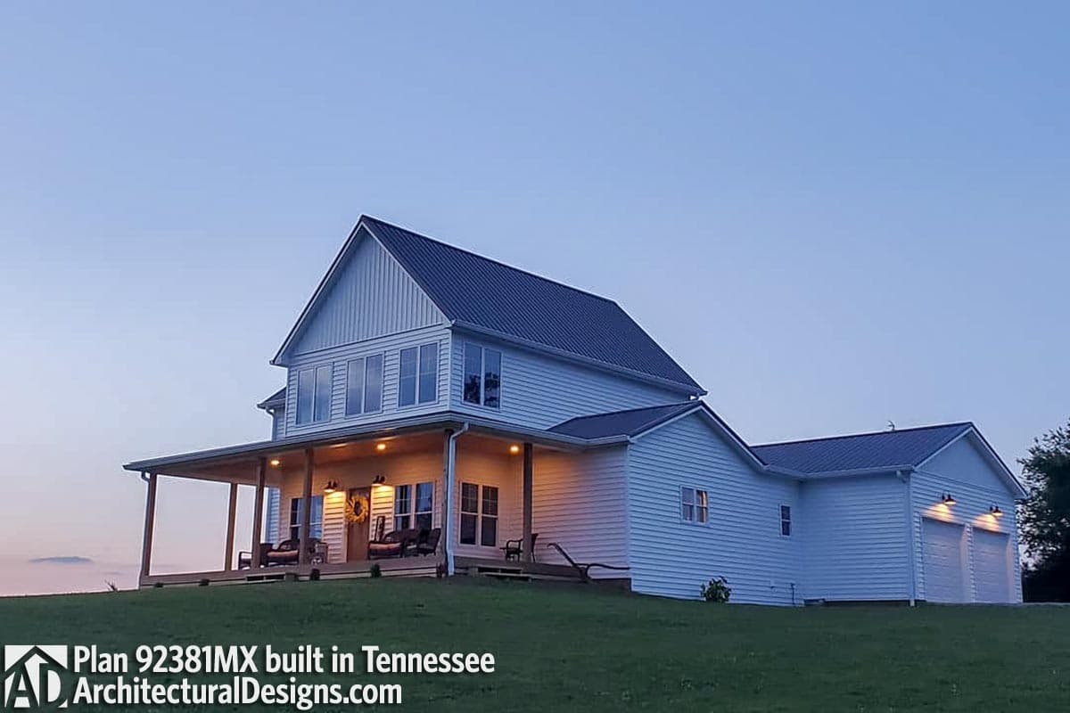 build gallery item - Farmhouse Plan 92381MX comes to life in Tennessee