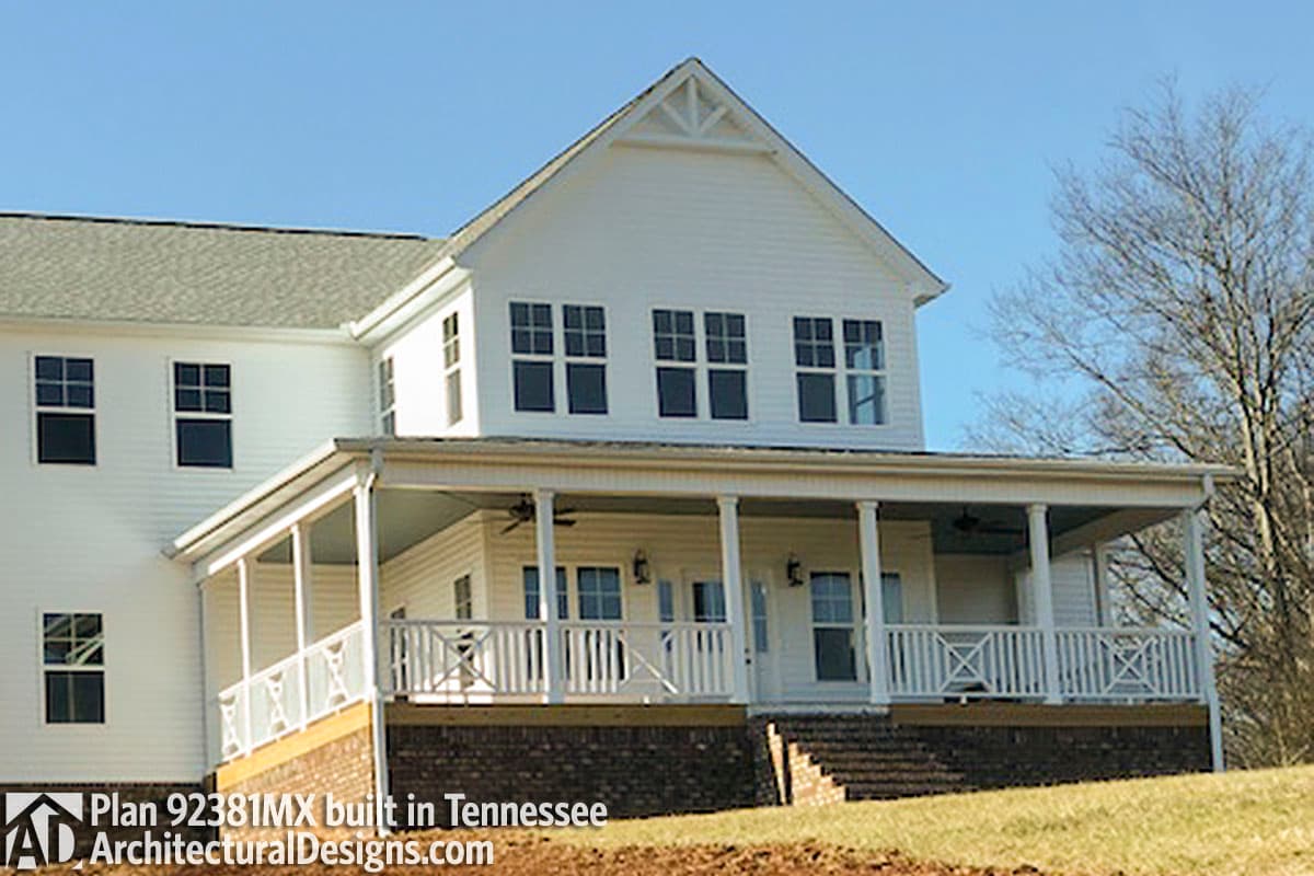 build gallery item - Farmhouse Plan 92381MX comes to life in Tennessee. Again!